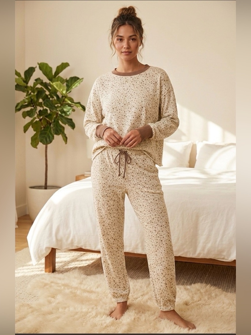 Secret Treasures Celestial Stars Lounge Pajama Set Top XS Pants S Fits Small/M